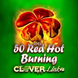 50 Red Hot Burning Clover Links online game logo by Novomatic on hillscasino.ca